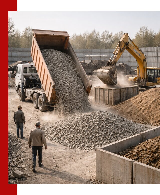 Доставка нерудных материалов с погрузкой и разгрузкой в Норильске