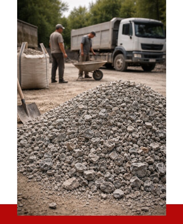 Гранитный щебень фракция 20-40 в Норильске от 3323 руб. ПРОНЕРУДНрл