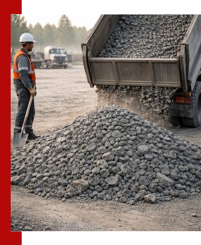 Гранитный щебень фракции 100–201 для строительства в Норильске