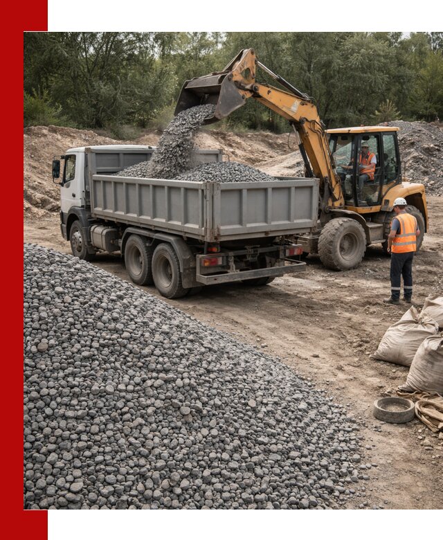 Доставка гравийного щебня в Норильске оптом и в розницу