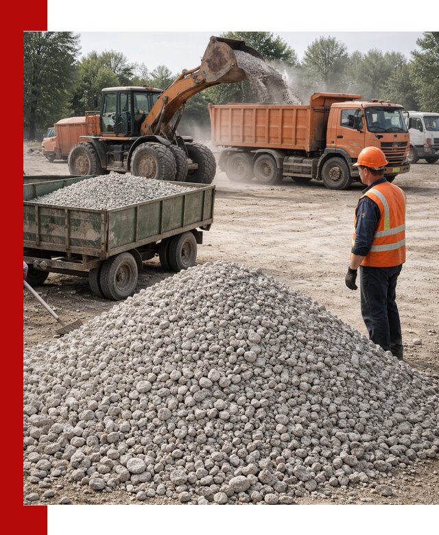 Доставка известнякового щебня фракция 20–40 в Норильске