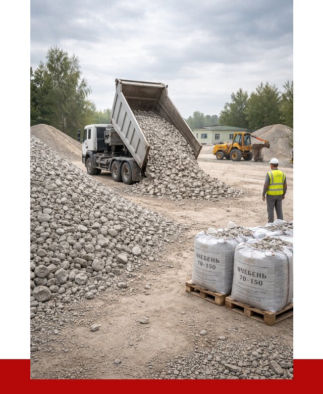 Известняковый щебень фракция 70-150 в Норильске от 1298 р. | ПРОНЕРУДНрл