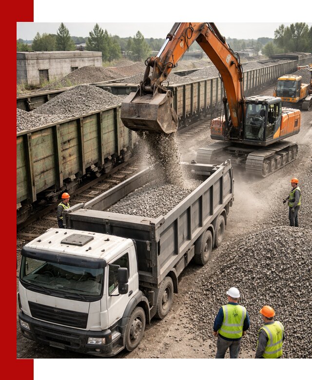 Железнодорожный щебень фракция 25–60 для поставок в Норильске