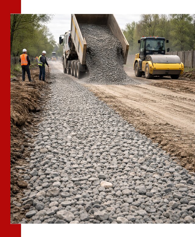 Доставка щебня для отсыпки дорог в Норильске высокого качества
