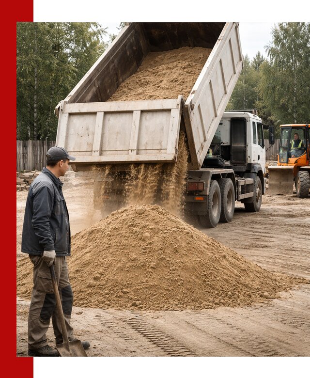 Доставка и продажа песка с разгрузкой в Норильске