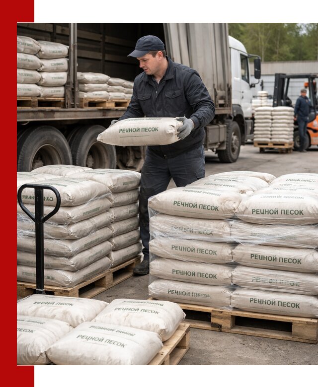 Речной песок в мешках с доставкой в Норильске