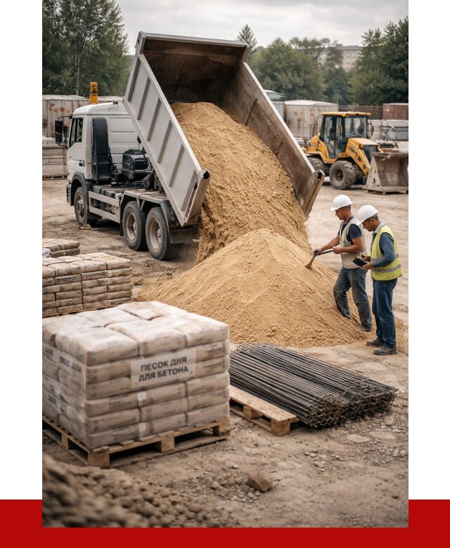 Песок для бетона в Норильске от 2596 р. с доставкой, ПРОНЕРУДНрл