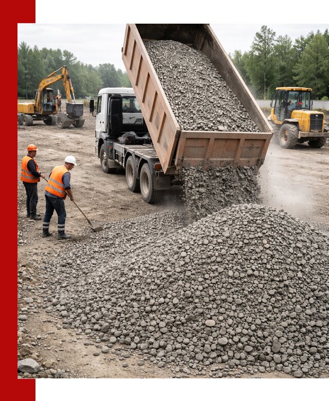 Доставка гравия фракции 40-70 в Норильске оптом и в розницу