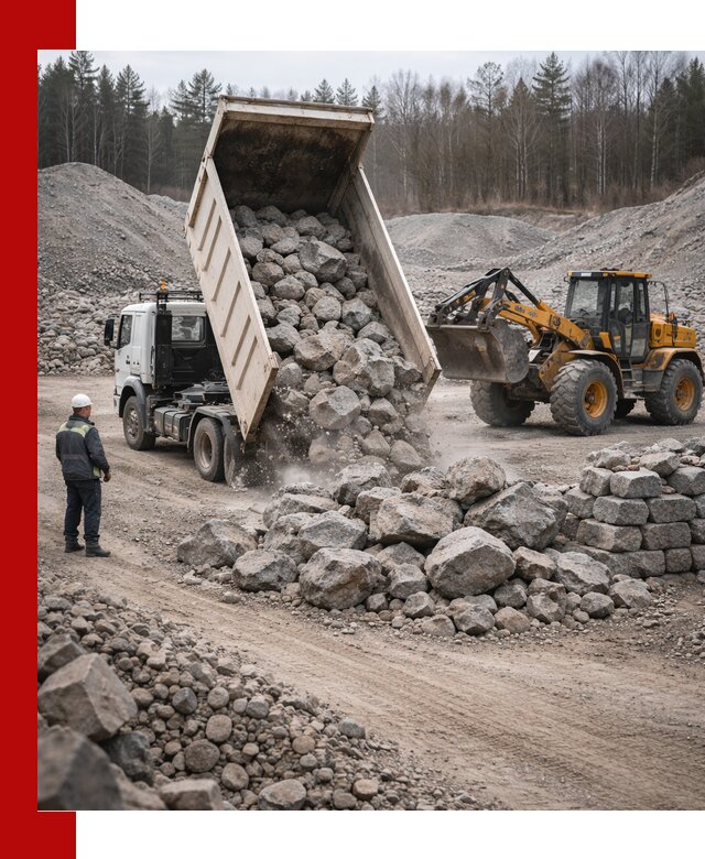 Доставка и продажа бутового гранитного камня в Норильске