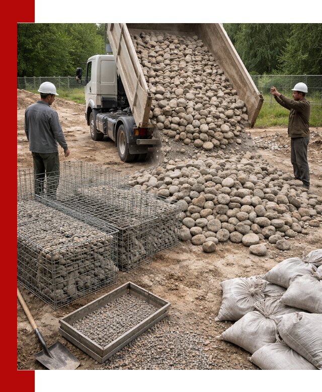 Камень для габионов фракция 70–151 в Норильске