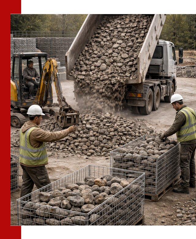 Камень для габионов фракция 100–201 в Норильске