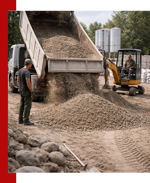 Доставка ПГС С3 в Норильске самосвалами и миксерами