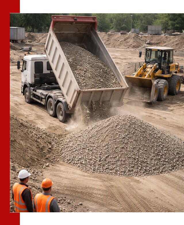 Щебень с песком (ЩГПС С2) с доставкой в Норильске