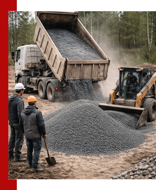 Гранитный отсев 0-5 с доставкой и разгрузкой в Норильске