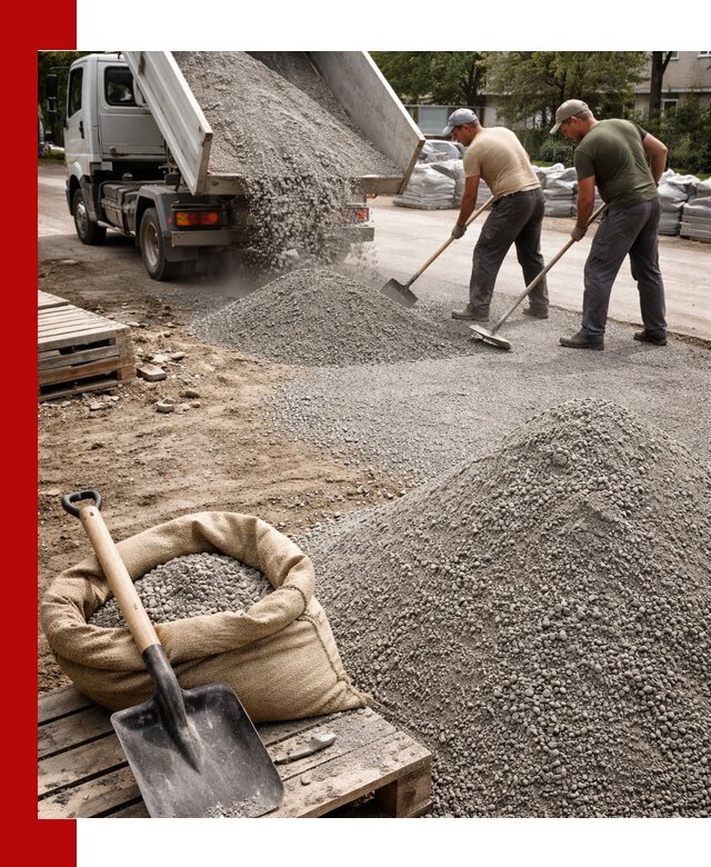 Отсев для тротуарной плитки в Норильске — доставка и укладка