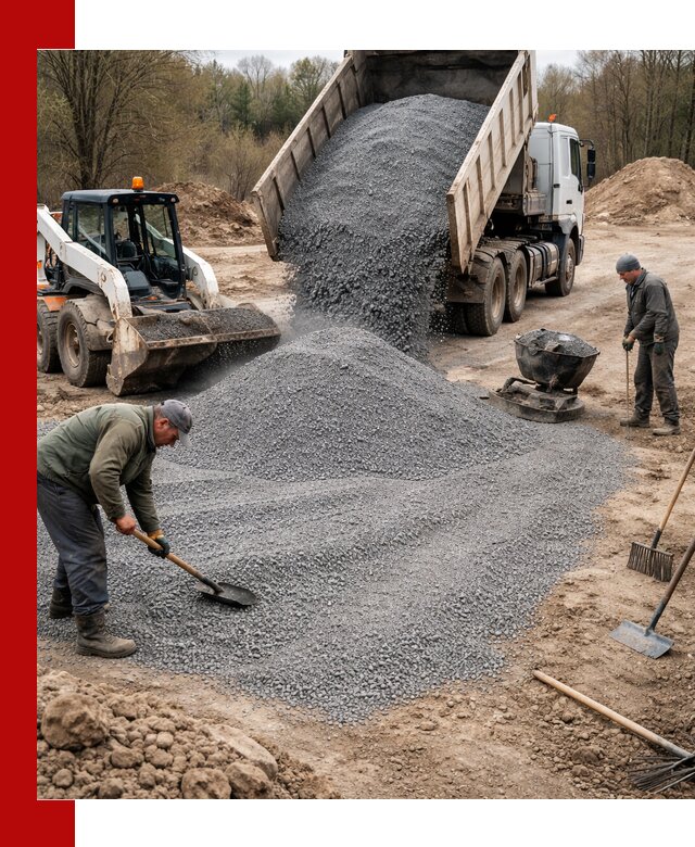 Отсев для подсыпки в Норильске — доставка и подсыпка на участок