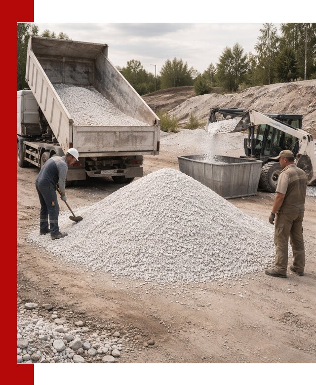 Доставка и продажа белой мраморной крошки в Норильске