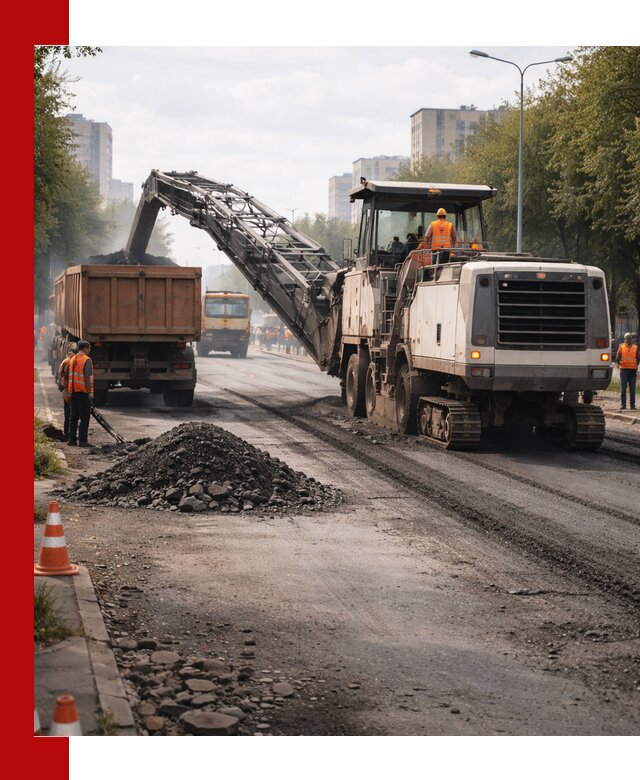 Фрезерованный асфальт в Норильске — удаление и вывоз старого покрытия