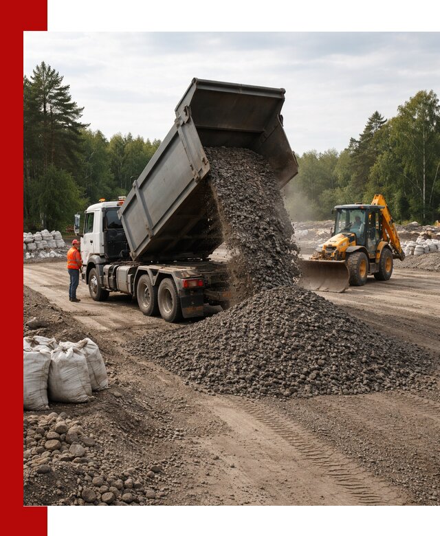 Доставка дробленого асфальта в Норильске для дорожных работ