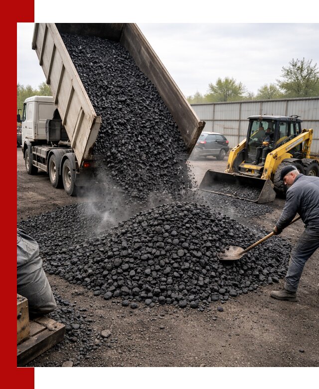 Доставка угля орех в Норильске оптом и в розницу