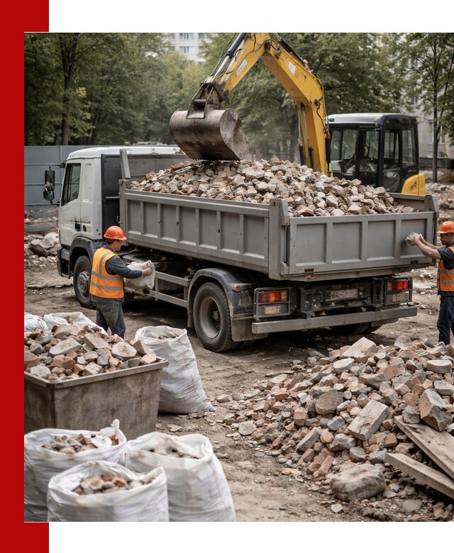 Вывоз строительного мусора в Норильске с самосвалами и контейнерами
