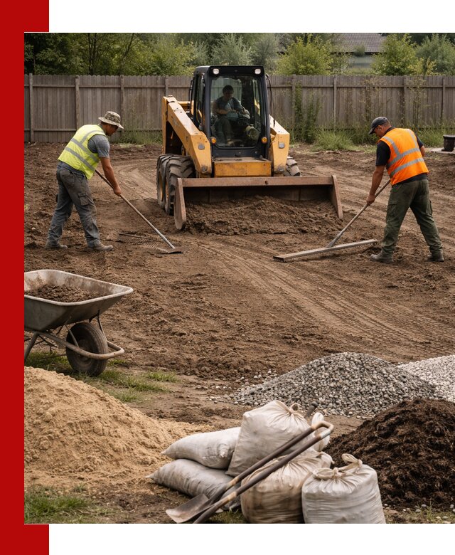 Выравнивание участка под строительство и благоустройство в Норильске