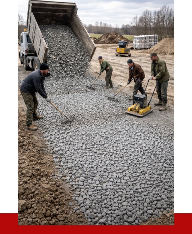 Устройство щебеночной подушки в Норильске от 4673 р. ПРОНЕРУДНрл